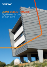 Joint debout VMZINC - guide technique - façade